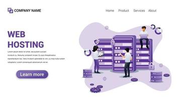 Web hosting Illustration for Web, web interface, website, web graphic Template vector fully editable Design