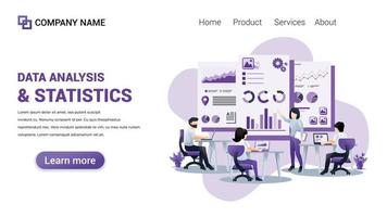 Data analysis and statistics Illustration for Web, web interface, website, web graphic Template vector fully editable Design