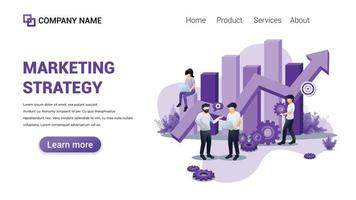 Marketing strategy Illustration for Web, web interface, website, web graphic Template vector fully editable Design