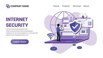 internet security Illustration for Web, web interface, website, web graphic Template vector fully editable Design