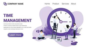 Time management Illustration for Web, web interface, website, web graphic Template vector fully editable Design