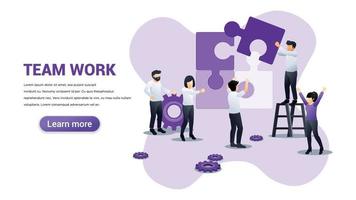 Team work Illustration for Web, web interface, website, web graphic Template vector fully editable Design