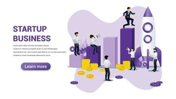 Startup business Illustration for Web, web interface, website, web graphic Template vector fully editable Design