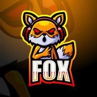 Fox gaming mascot esport logo design vector