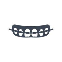 Teeth brace icon, Mouth symbol for your web site , logo, app, UI design vector