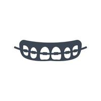 icono de abrazadera de dientes, símbolo de boca para su sitio web, logotipo, aplicación, diseño de interfaz de usuario vector