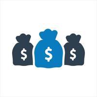 Money bag icon vector