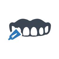 icono de tratamiento con fluoruro, símbolo de protección dental para su sitio web, logotipo, aplicación, diseño de interfaz de usuario vector