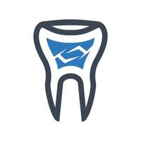 icono de caries dental, símbolo de sellador dental para su sitio web, logotipo, aplicación, diseño de interfaz de usuario vector