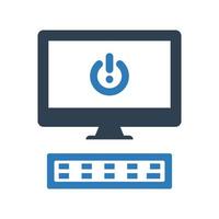 Desktop computer icon, Desktop computer symbol vector