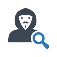Search scammer icon on white background vector