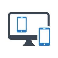 Responsive design icon on white background vector