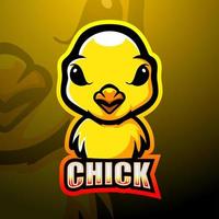 Chicks mascot esport logo design vector