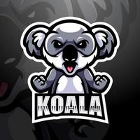 diseño de logotipo de esport mascota koala vector