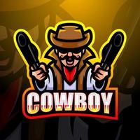 Cowboy mascot esport logo design