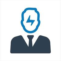 Efficient business person icon vector