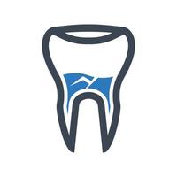 icono de caries dental, símbolo de cavidad para su sitio web, logotipo, aplicación, diseño de interfaz de usuario vector