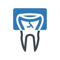 Teeth x-ray icon, Dental x-ray symbol for your web site , logo, app, UI design vector