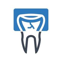 icono de rayos X de dientes, símbolo de rayos X dental para su sitio web, logotipo, aplicación, diseño de interfaz de usuario vector