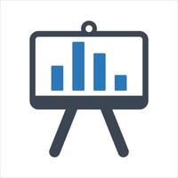 Presenting statistics report icon, Presenting Business Report vector