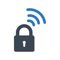 icono de seguridad wifi sobre fondo blanco vector