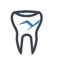 icono de sellador dental, símbolo de descomposición para su sitio web, logotipo, aplicación, diseño de interfaz de usuario vector