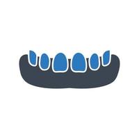 Teeth Dentistry icon, false teeth symbol for your web site , logo, app, UI design vector