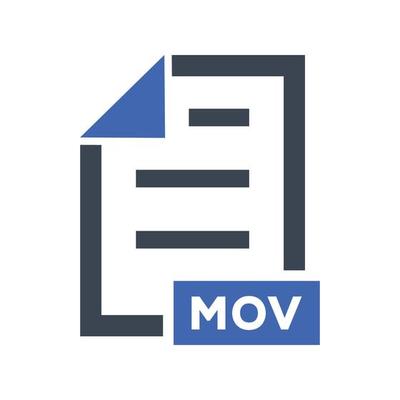 MOV file document icon. MOV file format vector image