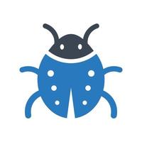 Bug icon on white background vector