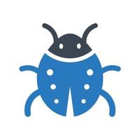 Bug icon on white background vector