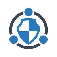 Protect personal data icon on white background vector