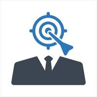 Business target icon on white background vector