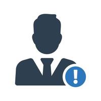 Account alert icon. Warning or Alert Sign vector