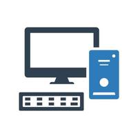 Desktop computer icon, Desktop computer symbol for your web site , logo, app, UI design vector