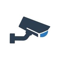 icono de cámara de seguridad, símbolo de cc tv para su sitio web, logotipo, aplicación, diseño de interfaz de usuario vector