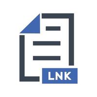 LNK File format icon. LNK file format vector image