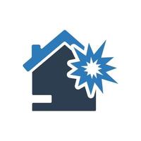Home explosion icon, Home explosion symbol for your web site , logo, app, UI design vector