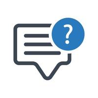 Ask Question Icon on white background vector