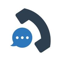 Telephone conversation icon, Conversation speech vector