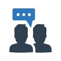 Business conversation icon. Conversation speech vector