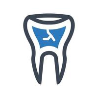 icono de sellador dental, símbolo de descomposición para su sitio web, logotipo, aplicación, diseño de interfaz de usuario vector