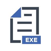 EXE File format icon. EXE file format vector image