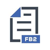 Fb2 File Icon. Fb2 file format vector image