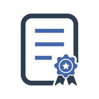 icono de acuerdo comercial. símbolo de certificado para su sitio web, logotipo, aplicación, diseño de interfaz de usuario vector