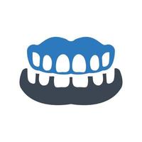 icono de dentaduras postizas, símbolo de odontología para su sitio web, logotipo, aplicación, diseño de interfaz de usuario vector