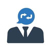 Office co working icon. job switch, working vector