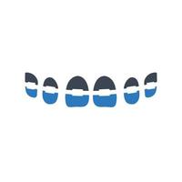False teeth icon, Denture symbol for your web site , logo, app, UI design vector