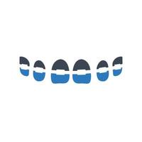 False teeth icon, Denture symbol for your web site , logo, app, UI design vector