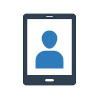 Mobile account login icon, user symbol for your web site , logo, app, UI design vector