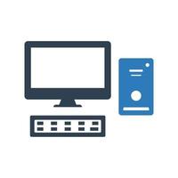 Desktop computer icon, Desktop computer symbol for your web site , logo, app, UI design vector